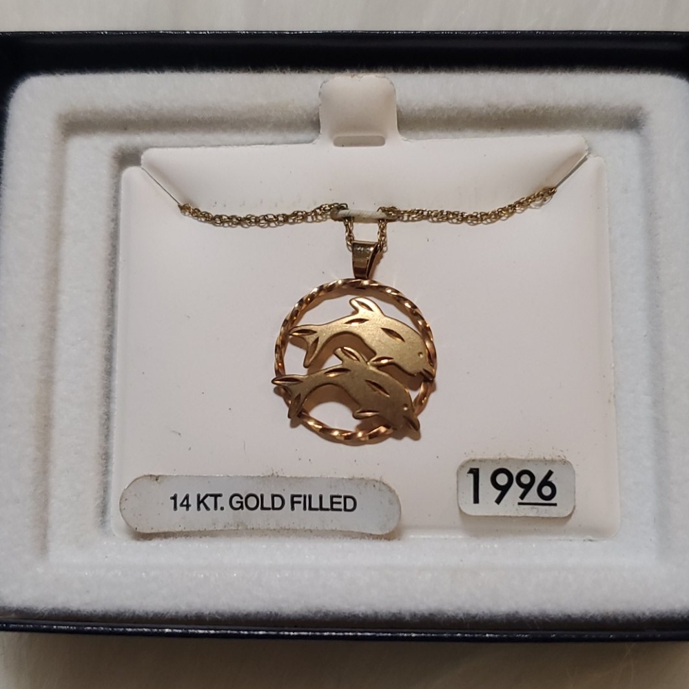 Dolphins Gold Filled Necklace